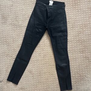 L'AGENCE Black Coated Slim Pants